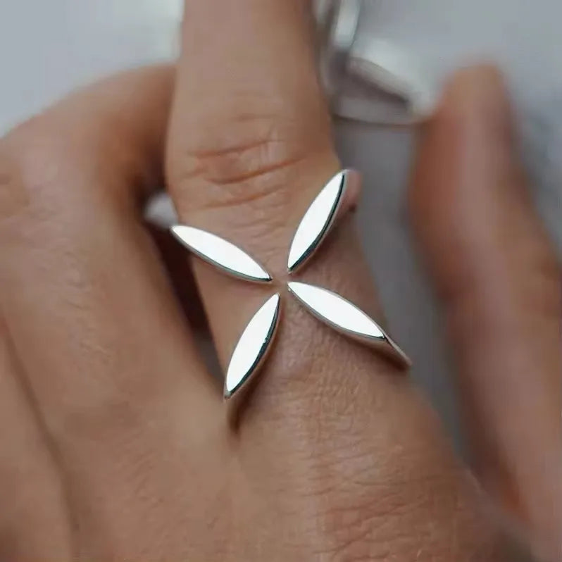 VENTFILLE 925 Sterling Silver Double Layer Vintage Twisted Ring For Female Gift Trend Open Adjustable Design Jewelry Wholesale