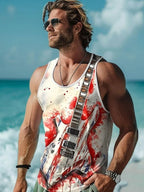 PENDRA Cartoon Chicken Printed Vacation Tank Sleeveless Beach Tank Top