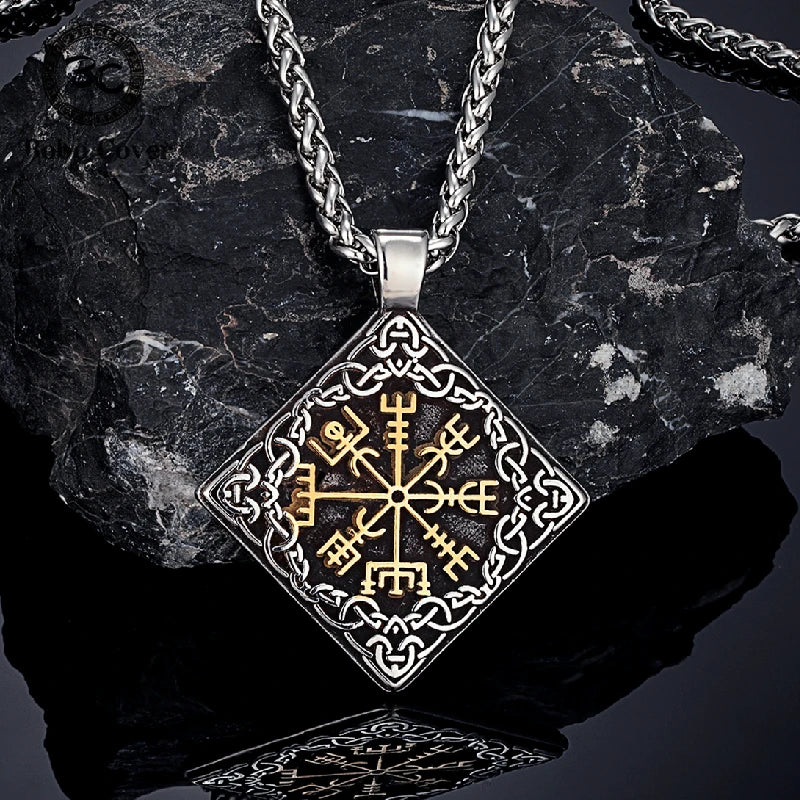 PENDRA Celtic Knot Gold Steel Necklace