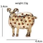 PENDRA Vintage Alloy Sheep Brooch
