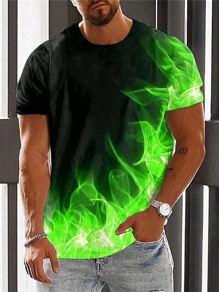 PENDRA Sports Flame Print T-Shirt