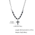 PENDRA Cross Pearl Beaded Necklace