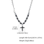 PENDRA Cross Pearl Beaded Necklace