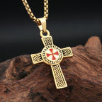 PENDRA Redcross Punk Shield Pendant Necklace
