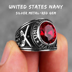 PENDRA Rhinestone Steel Ring