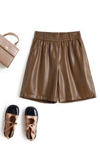 PENDRA Full Leather Wide Leg Shorts