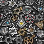 PENDRA Star David Masonic Steel Necklace