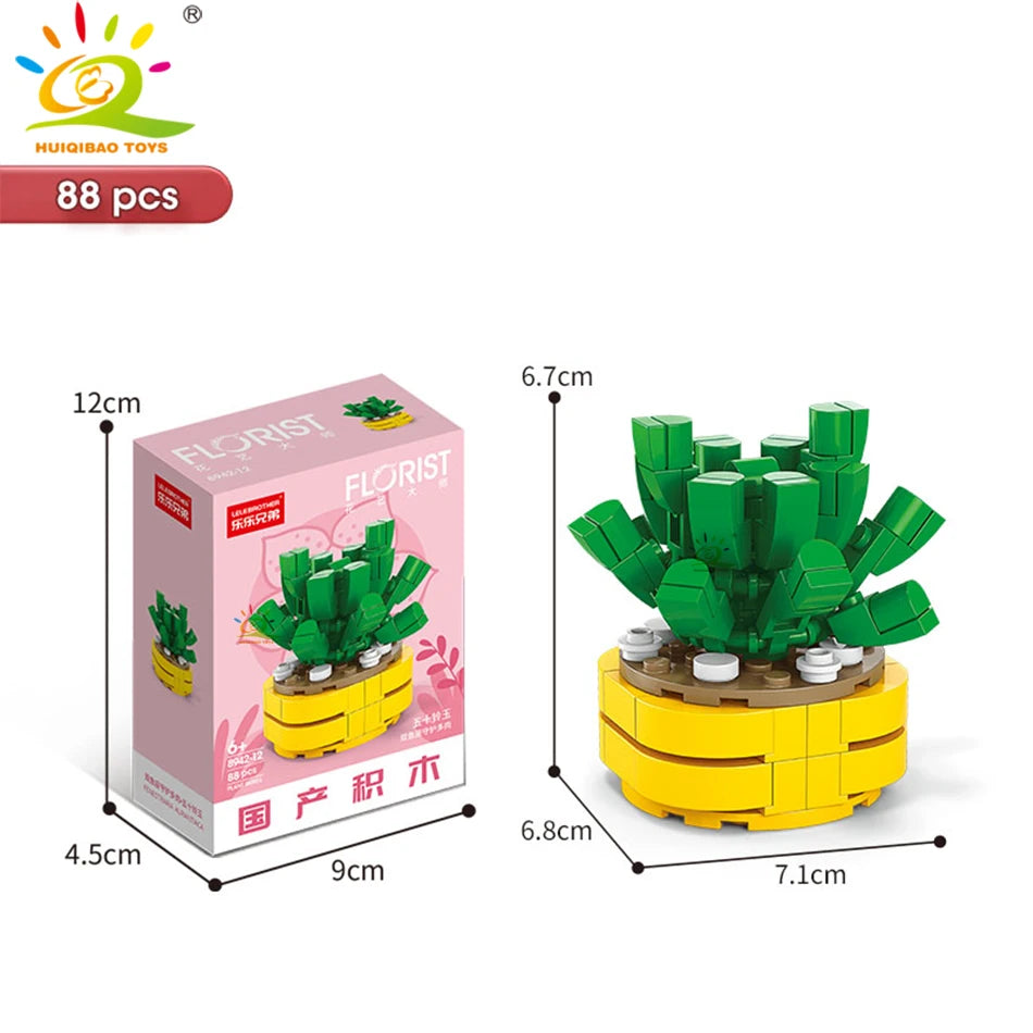 PENDRA Succulent Potted Floral Building Set