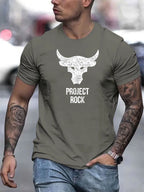 PENDRA Bull Print Oversized Tees Short Sleeves Tops T-Shirt