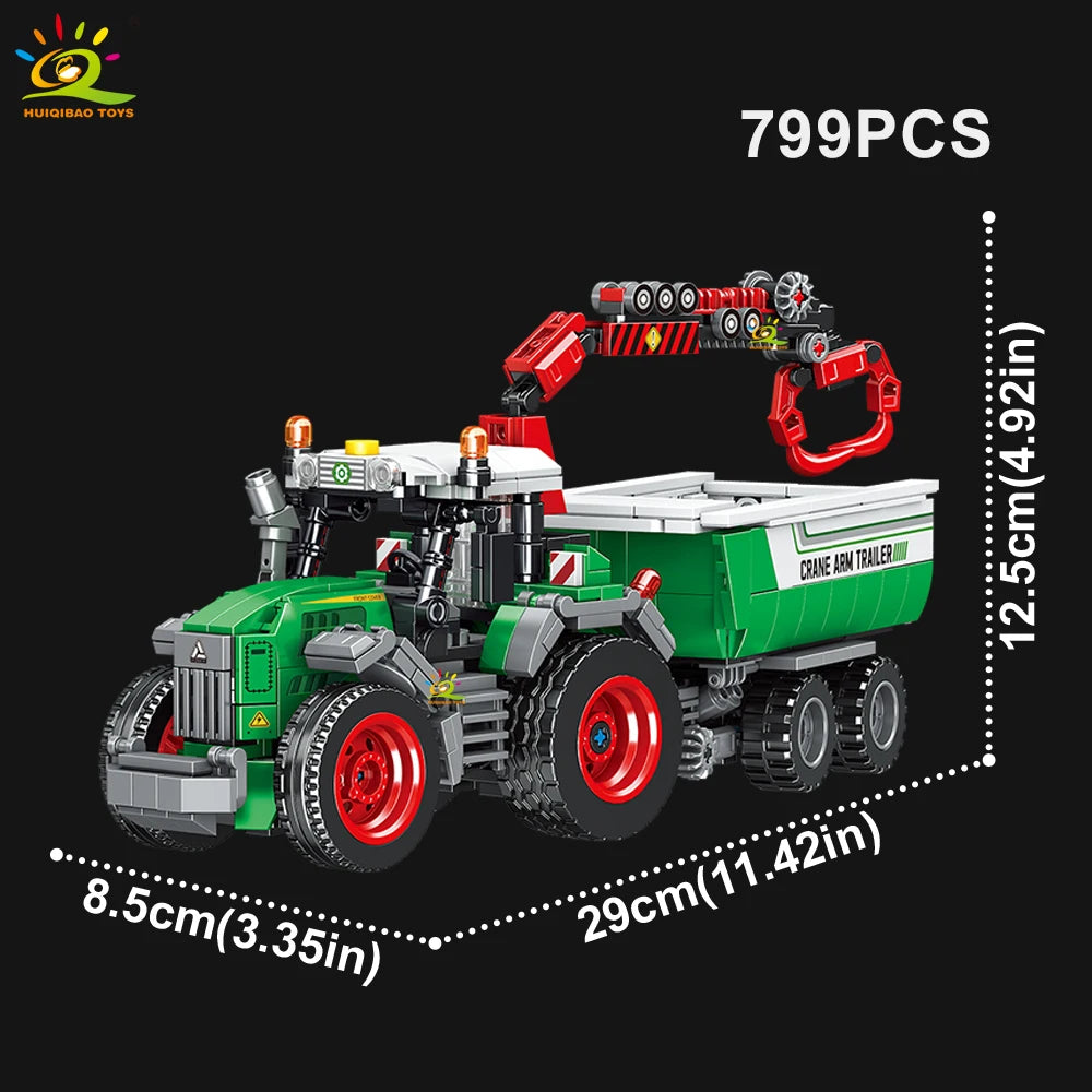PENDRA Farmer Tractor Cultivator Building Set