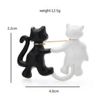 PENDRA Enamel Cat Brooch
