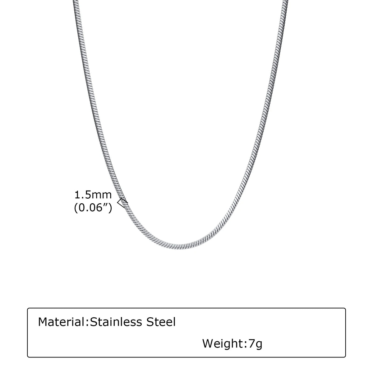 PENDRA Snake Gold Flat Chain Necklace