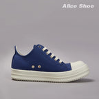 PENDRA Blue Shadow Blue Canvas Low-Top Lace-Up Platform Sneakers
