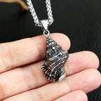 PENDRA Shellforge Stainless Steel Shell Pendant Necklace