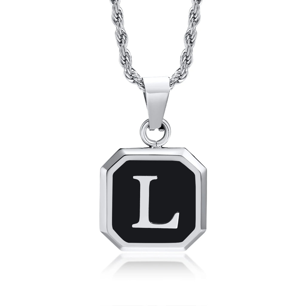 PENDRA Square Twisted Pendant Necklace