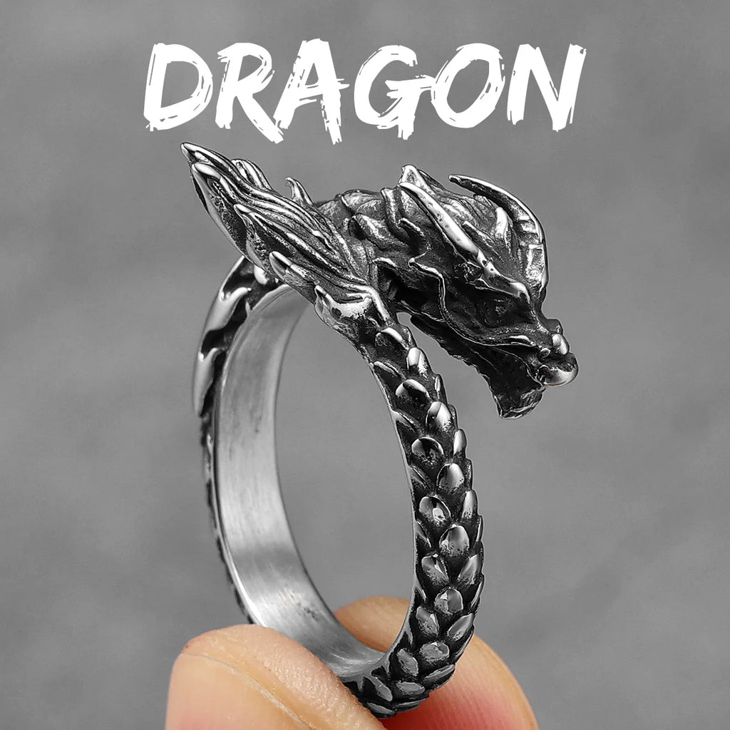 PENDRA Dragon Stuff Steel Ring