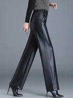 PENDRA Noir Flare High Waist Floor Length Pants