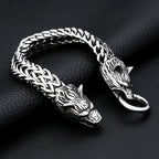 PENDRA Wolfduo Stainless Steel Double Wolf Bracelet
