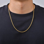 6pcs Stainless Steel Chain Necklace for Men Women,Silver Gold Color Cuban Rope Snake Box Chain Collars,Classic Metal Jewelry Set