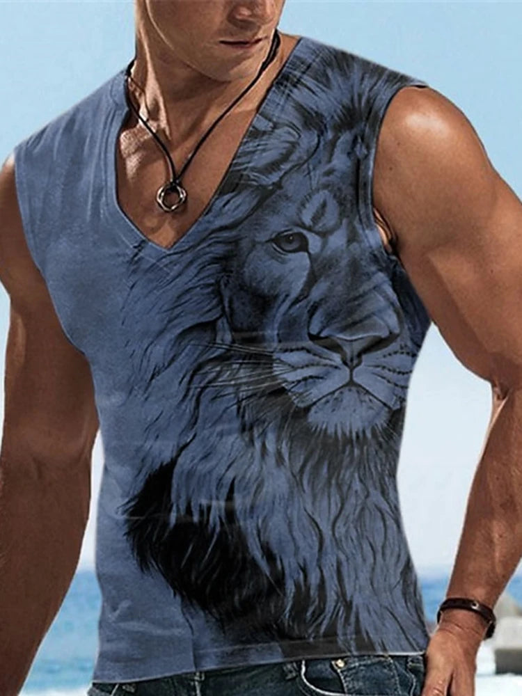 PENDRA Tank Running V-neck Print Tank Top