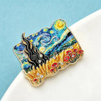 PENDRA Cypresse Harvest Wheat Field Art Brooch