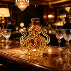 Stylish Octopus Glass Wine Bottle,Creative Whiskey Decanter for Home Bar,Liquor Dispenser for Vodka Scotch Collectible