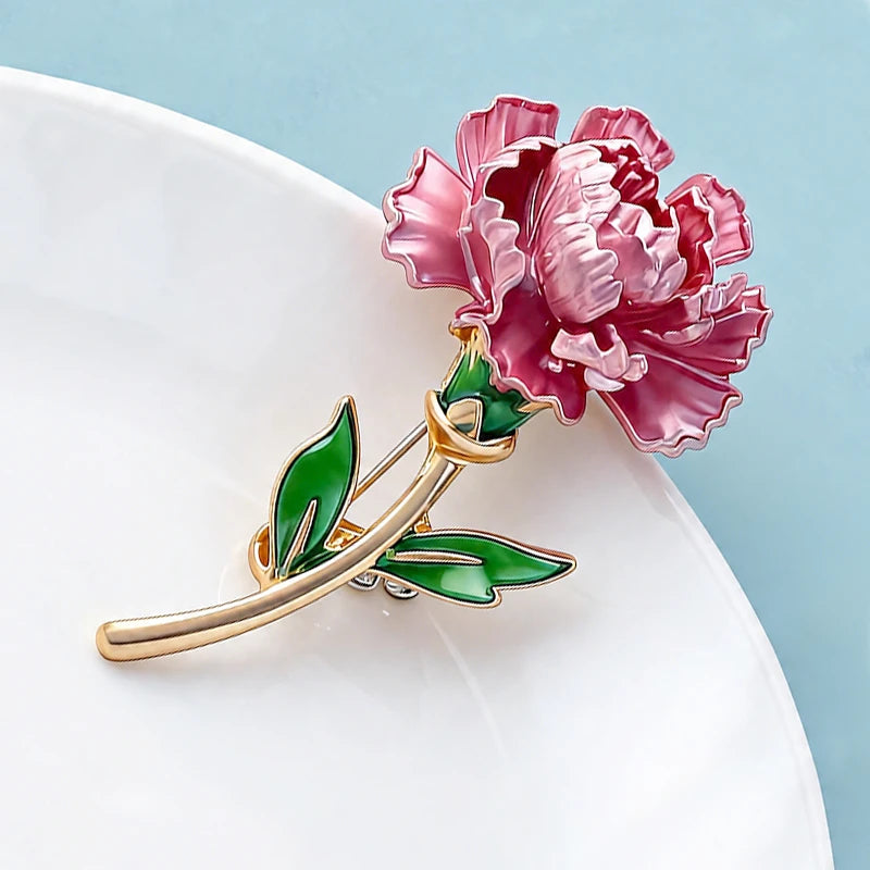 PENDRA Flora January Birthday Flower Brooch