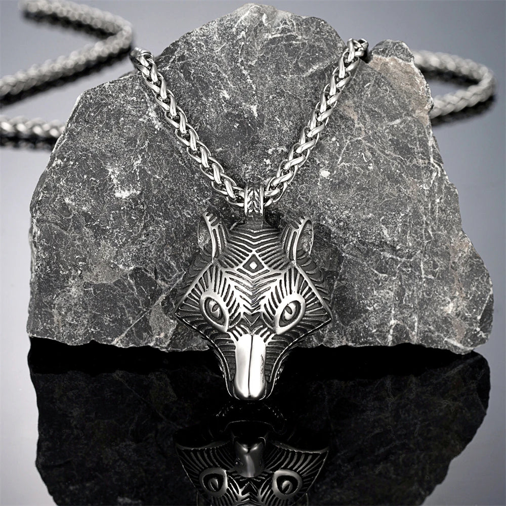 PENDRA Wolf Rune Celtic Necklace