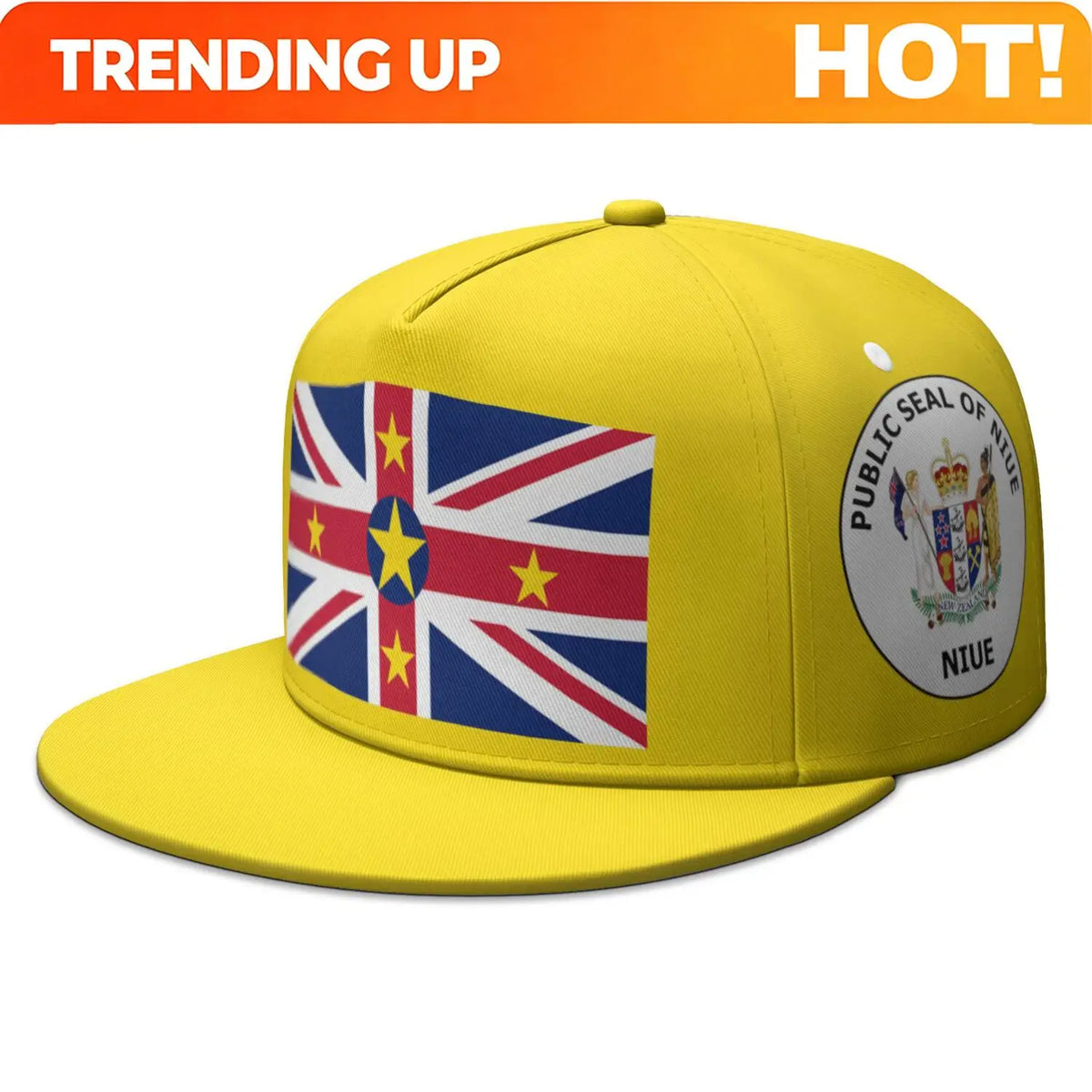 Niue Flat Brimmed Cap Custom Made Name Team Logo Hip-hop Hat Country Travel Fishing Polynesian Nation Island Flags Headgear