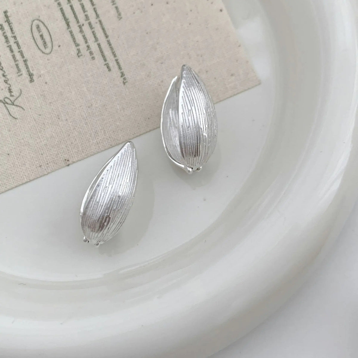 PENDRA Sterling Silve Matte Earrings