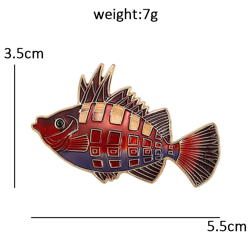 PENDRA Swimming Fish Brooch