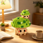 PENDRA Cartoon Mushroom Micro Building Set