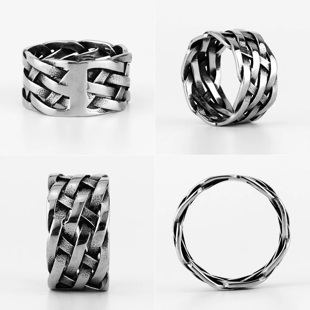 PENDRA Weaving Boyfriend Steel Ring