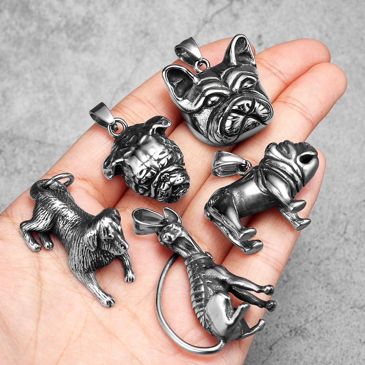 PENDRA French Bulldog Steel Necklace