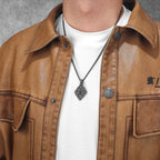 Retro Viking Rune Amulets Men Necklaces Stainless Steel Pendant Chain Women Punk Fashion Jewelry New Accessories Gifts Wholesale