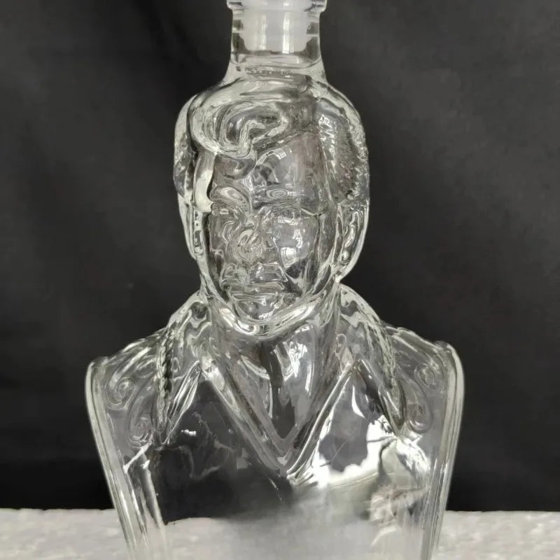 Novelty Human Bust Whiskey Decanter Glass Liquor Bottle for Scotch Whiskey Bar Home Decoration Ornament