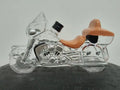 Creative Motorcycle Glass Whiskey Decanter Decorative Spirit Bottle Clear Glass Liquor Container Collectible Home Bar Ornament