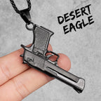 PENDRA Guns Shotgun Pistol Steel Necklace