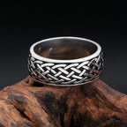 PENDRA Runeband Simple Stainless Steel Viking Ring