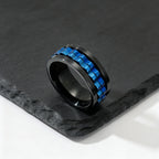 Gear Chain Rotating Spinning Ring for Men,Punk Stainless Steel Anti Stress Ring Gift