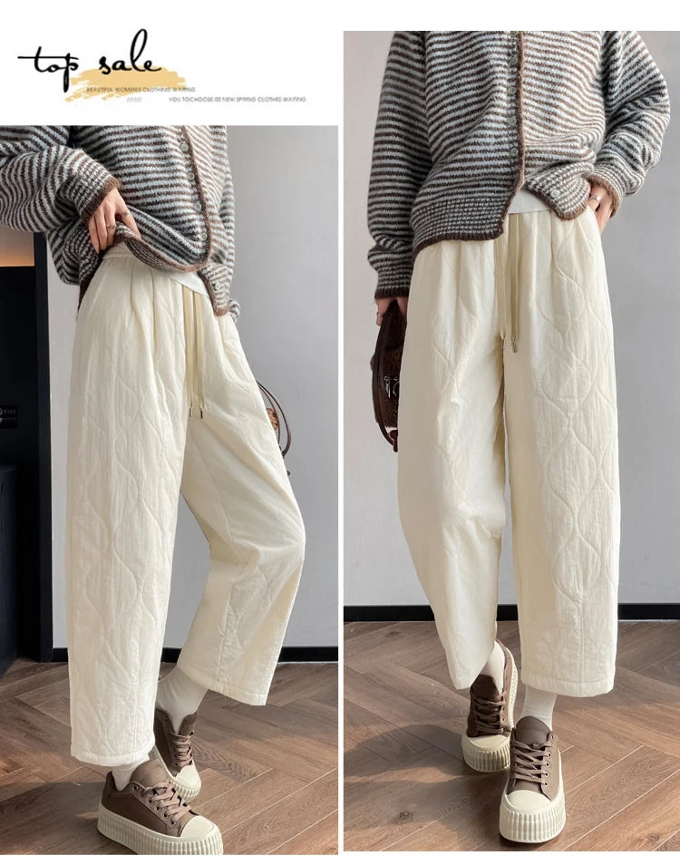 PENDRA Thick Cotton Wide Pants