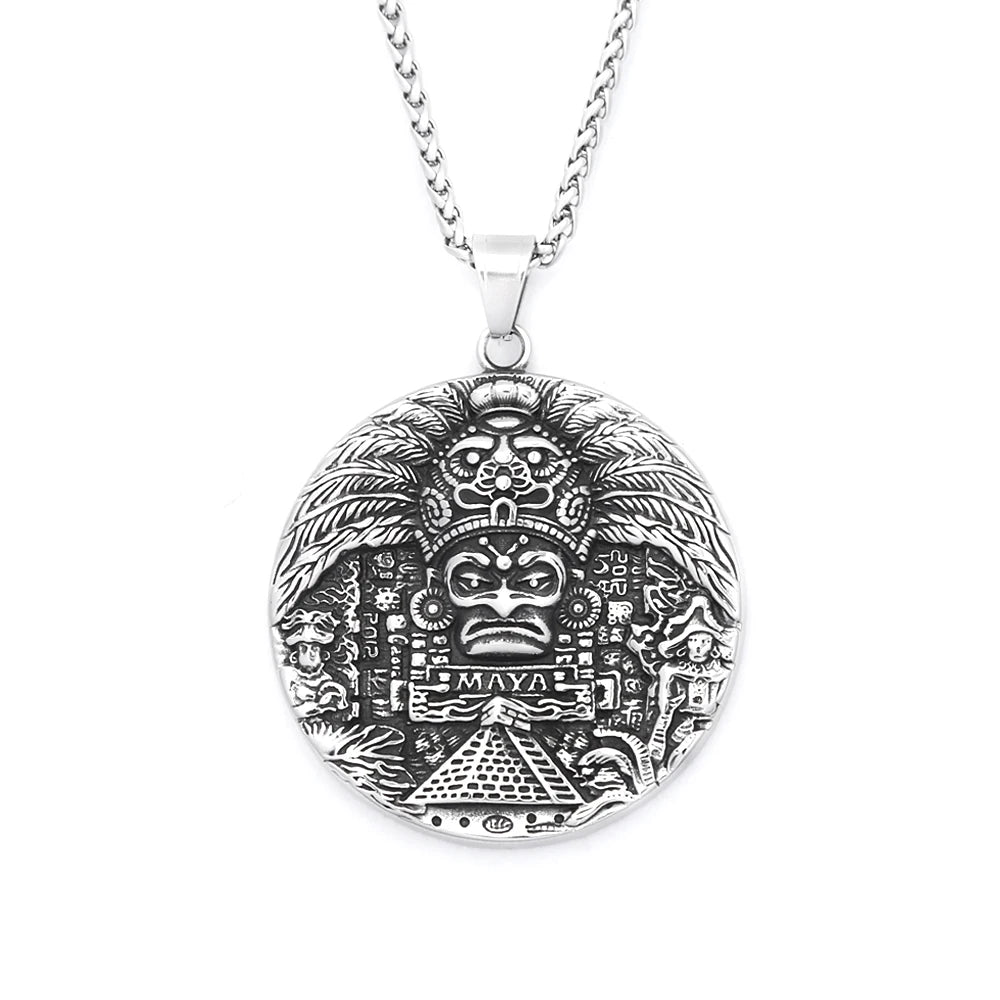 PENDRA Mayanforge Vintage Mayan Pattern Pendant