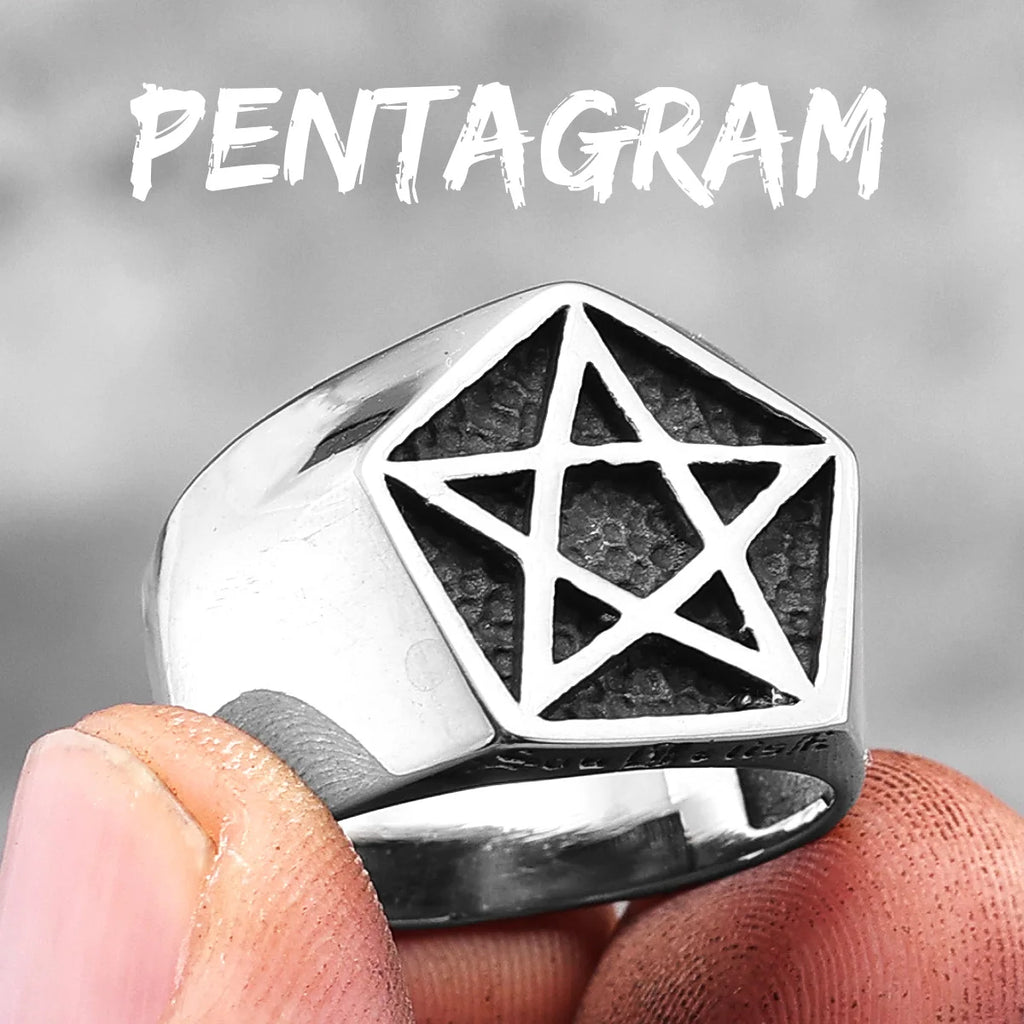 PENDRA Pentagram Punk Charm Ring