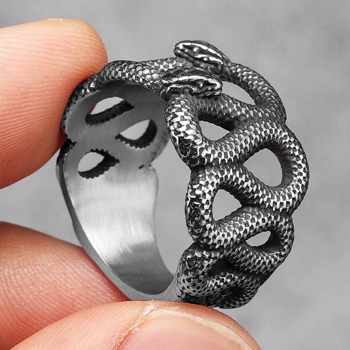 PENDRA Snake Animal Doublefor Steel Ring