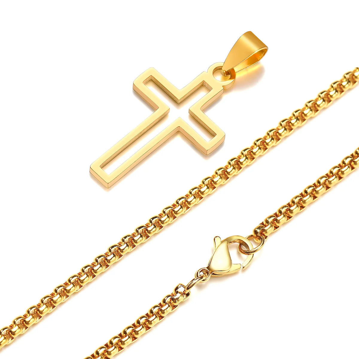 PENDRA Cross Hollow Pendant Necklace