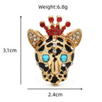 PENDRA Lovely Wear Crown Tiger Brooch