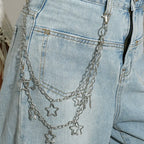 PENDRA Seraellea Star Punk Double-Layer Waist Chain Belt