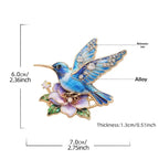 PENDRA Hummingbird Luminous Bird Brooch