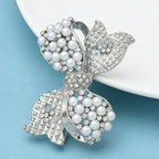 PENDRA Bellara Pearl Rhinestone Bowknot Brooch