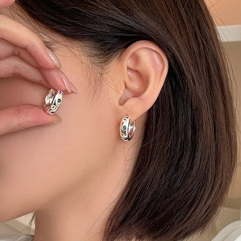 PENDRA Liquid Lava Sterling Silver Earrings